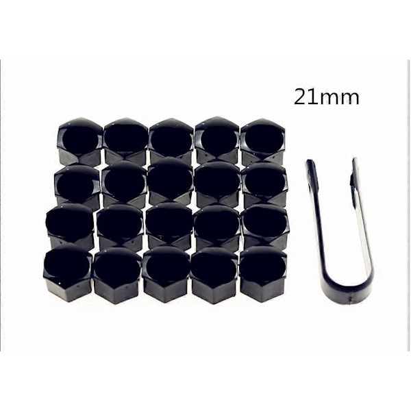 17 19 21MM auton lisävarusteet pyöränsuojuksen ruuvin suojamutteri pölytiivis Volvo V60 S60 XC60 XC40 360c V90 V40 [DB] 21mm-Black-20pcs