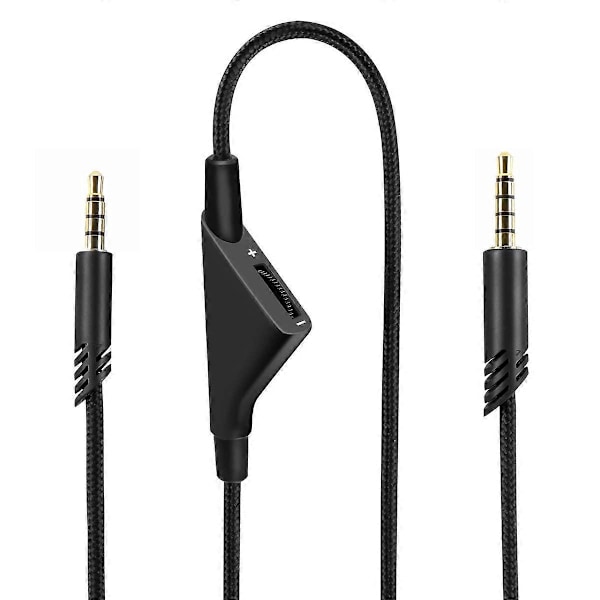 Erstatnings A10 Kabel Kompatibel med Astro A10 Headset, QJYTH A10 Inline Volume Lydkabel til Astro A10/A40/A40TR Gaming Headset, Passer til db