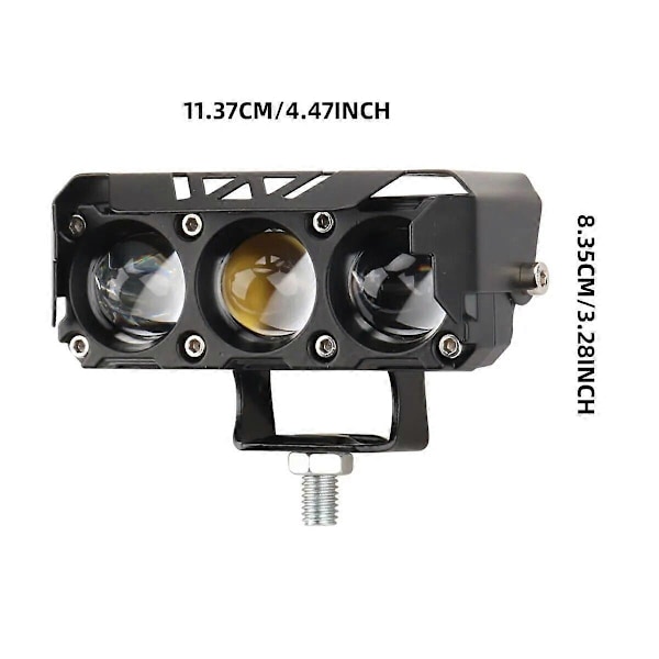 Bil Arbeidslys Motorsykkel LED Dobbelt Farge Mini Linse Frontlys Kjørelys Tåkelys Motorsykkel Frontlys SUV UTV Spotlight db white yellow