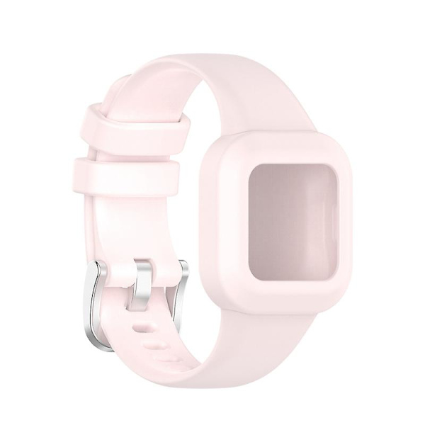 En-delad mjuk silikon handledsrem för klockarmband, kompatibel med Garmin Fit Jr3/vivofit Jr.3 Sakura Pink