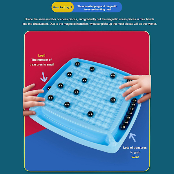 Magnetiskt spel Magnetiskt schackspel med stenar, magnetiskt stenspel Magnetiskt schackspel med stenar, magnet schackspel Magnet spel med snöre [DB]