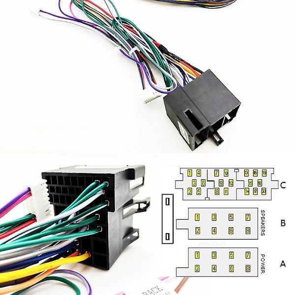 CANBus Decoder ISO Radio Ledningsnet Adapter 16 Pin Stik Android til Renault Megane 2 Clio Mk3 db cable+ANT
