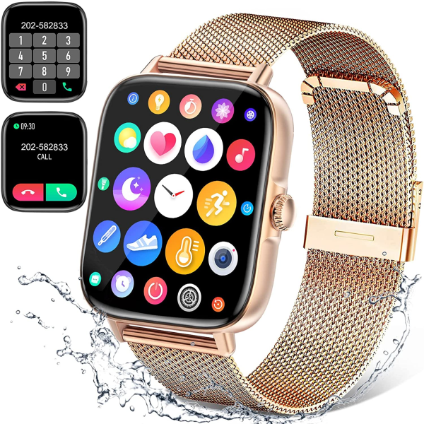 Smart watch 1,7 tommer fuld touch screen sundhedsovervågningsur