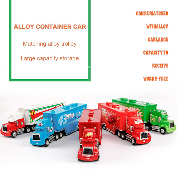 Leikkiautot-elokuva The King Chick Hicks Mack Truck Uncle Diecast -ajoneuvojen leikkisetti db red