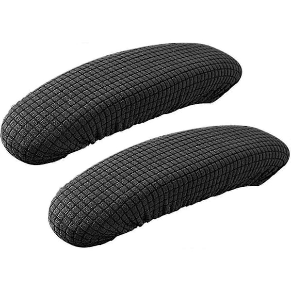 Kontorstol Armlenestol Trekk, 1 par Elastiske Armlenestol Trekk Avtakbare Kontorstol Armlenestolputer Trekk, Armlenestolputer Db Black