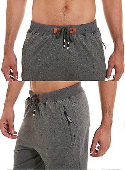 Shorts for men, uformell med snøring, glidelåslommer, elastisk midje