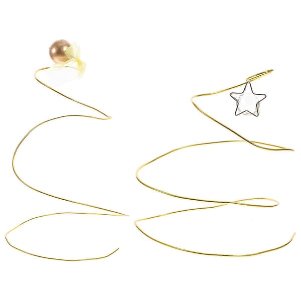 Trådspiral Träd Ägg Tårtdekoration för Bröllop med 2st Ornament[DB]