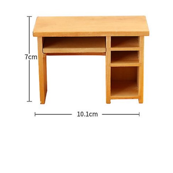 Miniatyr möbler leksak dockhus diy dekoration tillbehör mini 1:12 datorskrivbord set Db
