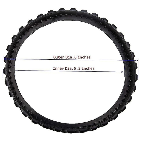 Rengasradat sopivat Zodiac Mx8 Elite-, Mx6 Elite-, Mx8-, Mx6-altaisiin, Pool Tire Track R0526100 (2 kpl)  [dB} black