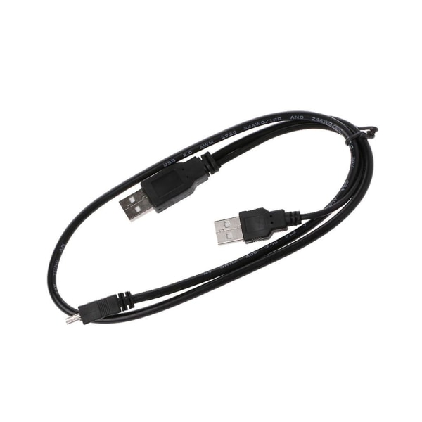 Usb 2.0 -tyyppi A -uros -uros Mini Usb Y -jakokaapeli virtalähteelle ja datalle mobiilikovalevylle [DB]