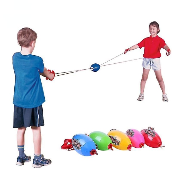 Børnelegetøj Udendørs Interaktivt Træk Elastiske Speed ​​Bolde Sansetræning Sportsspil Legetøj Til Børn Voksne Gave db B Yellow