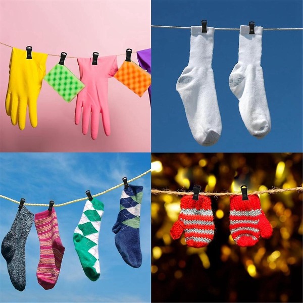 50 sockklämmor för tvättmaskin och torktumlare, tvättklämmor, strumpor,  klädnypa, handduksklämmor för tvätt, sockklämma 453b | Fyndiq