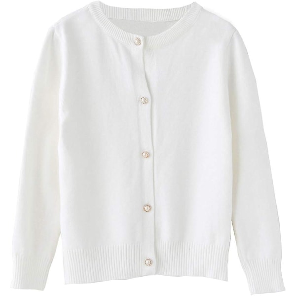 Girl Cardigan Sweater - Knäppta skoluniformstickade toppar