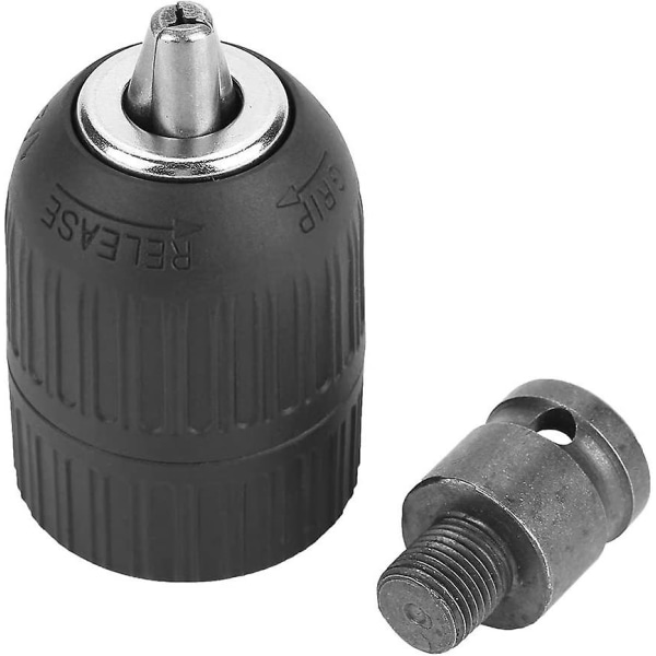 2-13mm nøkkelfri borechuck, 1/2\" til 20 Unf chuck adapter med 1/2\" chuck adapter for slagfastnøkkelkonvertering