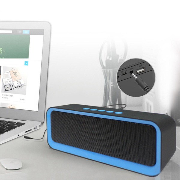 Trådløs Bluetooth-høyttaler bærbar utendørs stereosurroundhøyttaler subwoofer DB Orange