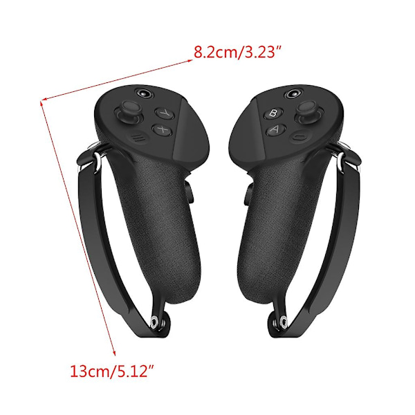 Silikonbeskyttelse Skin Håndtak Grep Etui med Justerbar Stropp For Quest Pro [DB] Black