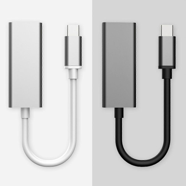 USB Ethernet-adapter USB C til 10/100 Ethernet LAN Nettverksadapter [Db] Silver