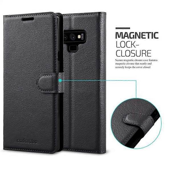 Galaxy NOTE 9 Skal - Skyddsfodral med kortfack och stativfunktion [DB] PHANTOM BLACK Galaxy NOTE 9
