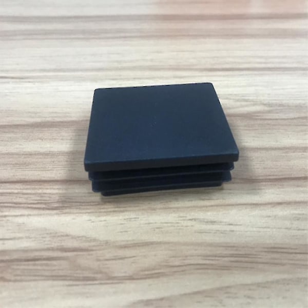 Db Square Plastprop Rørpæl Endestykke Stol Glide 10stk Sorte Plast Firkantede Propper 38mm