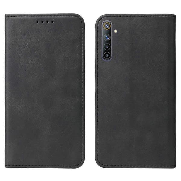 Magnetisk læder telefoncover til Realme 6 [DB] Black