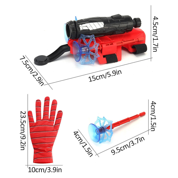 Spider Web Shooters Toy Hero Cosplay Silk Launcher Bracers för barns pedagogiska leksaker Present db 3 Shells