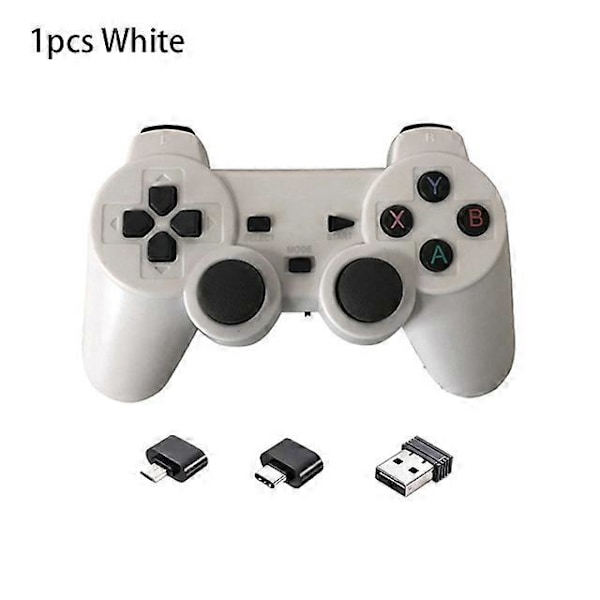 2.4GHz Trådløs Gamepad Til PC Laptop USB Spil Controller Joystick Til PS3 Android TV Box Windows Raspberry Pi 4 3 Joypad [DB] 1pcs White