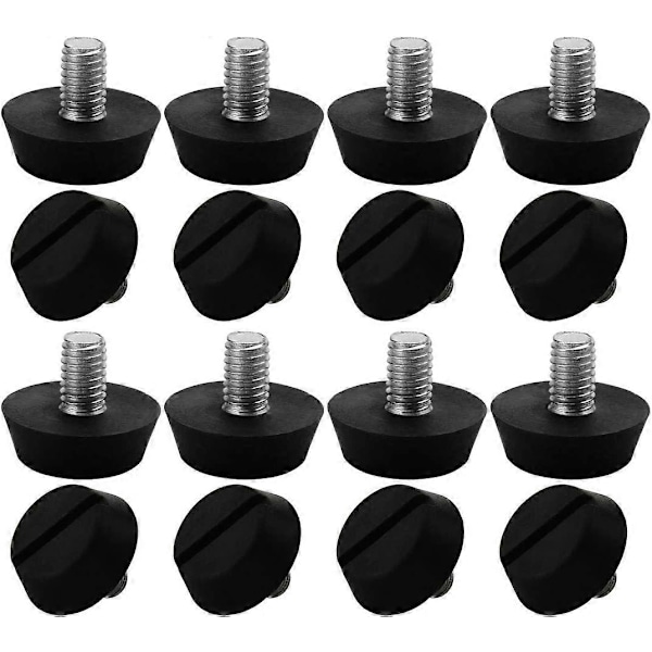 16st Justerbara Möbelfötter Nivelleringsglidare Bas Ben Bord Stol Justerbar, M6 x 10 x 20mm db