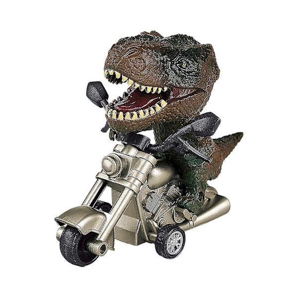 Dinosaurieleksaksbilar 2-pack Friktionsdrivna Motorcykelspel T-rex Och Triceratops Monsterdinosaurieleksaker För Pojkar Ålder [db] Brown
