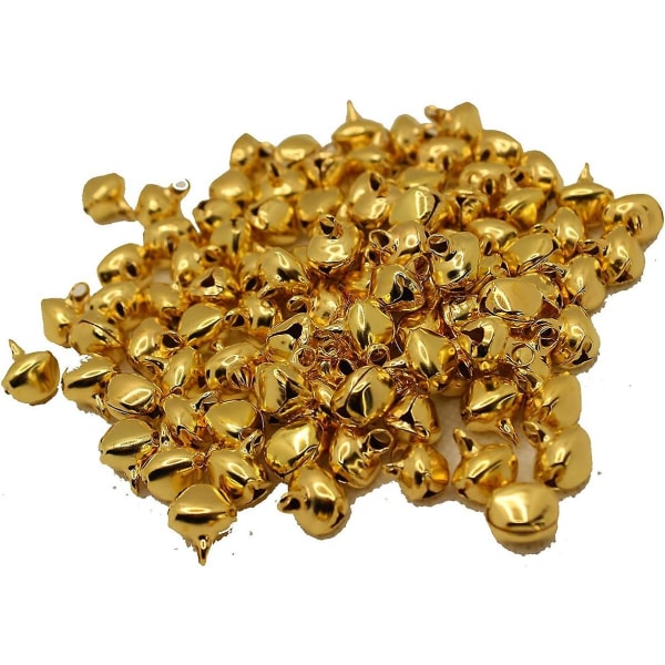 100 st Mini Guld Metallklockor För Dekoration Och Hantverk