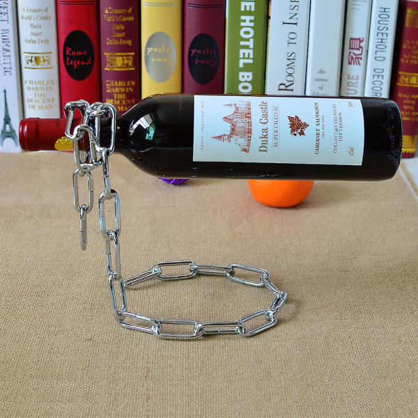 Creative vinflaskeholder opphengt jernkjede vinstativ