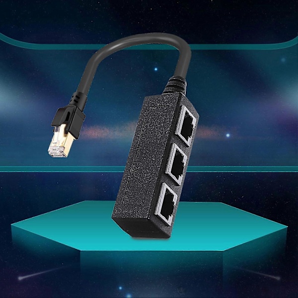 Cat8 Ethernet -jakaja 40 Gbps Suuri nopeus 2000 MHz RJ45 1 Uros - 3 Naaras LAN-sovitinkaapeli Cat5 Cat5e Cat6 Cat7 [DB] 1