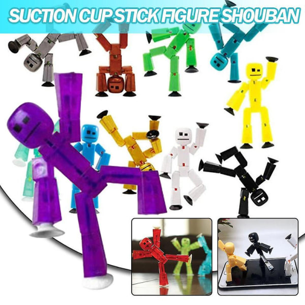 Tilfeldig farge Stikbot Action Figures Toys Morsomme animasjonsdukker med G Db