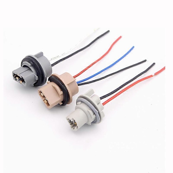 2 stk. T13 T20 7440 7443 Pære Sokkel W21W W21 5W Adapter Ledningsnett For Bil Blinklys Bremselys Base Tilbehør [DB] For T20 7440 w21w