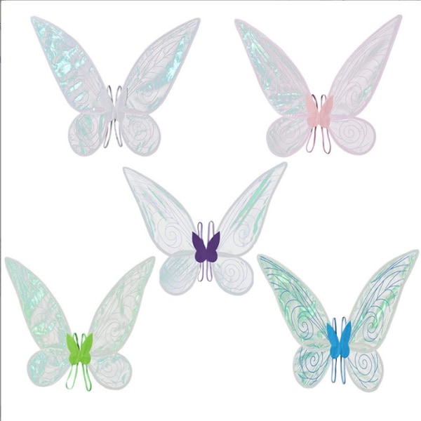 Fairy Genie Wings Kostume Småbarnspåklædning Sommerfuglevinger med elastiksnor ensfarvet