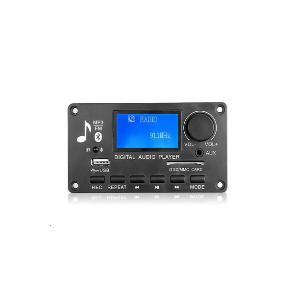 Dc 12v Mp3 Dekoderkort Förstärkare Bilradiomottagare Mp3-spelare Bluetooth V5.0 Usb Sd-modul Mp3 Fm Aux Inspelning
