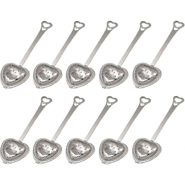 10 stk. Hjerteformet teinfuser - Rustfritt stål-CE db