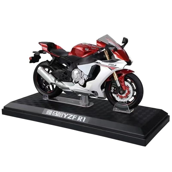 1/12 Legering Yamaha Yzf-r1 Yzfr1 Motorcykel Model Legetøj Køretøjssamling Autobike Shork-absorber Off Road Autocykel Legetøj Bil db Yellow no box