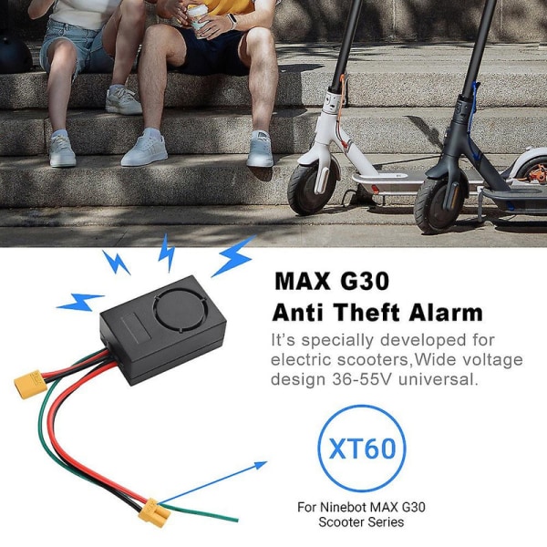 XT60 For Ninebot Max G30 36-55V 115db Security Anti-theft Alarm Remote Control Electric Scooter Part {DB}