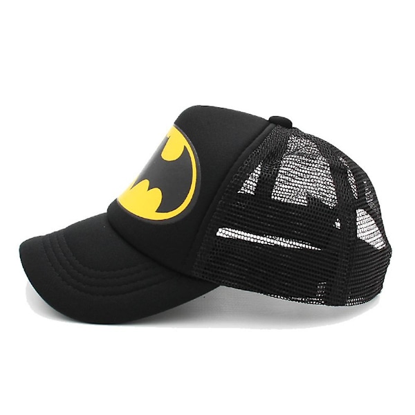 Børns drenge piger Batman Mesh Baseball Cap Sommer Åndbar Snapback Caps Justerbar Sport Sol Hat (FW) Black