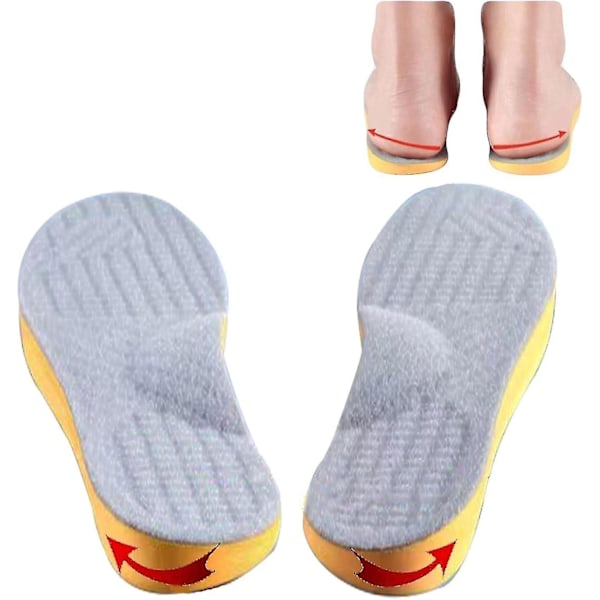 Supinasjonsåler for oversupinasjon og høy fotbue, ortopediske innleggssåler for fotjustering, knebank, hjulbenthet, O/X-benthet [DB] Size  39-40