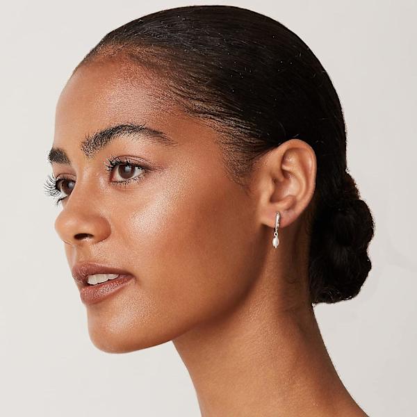 14k guldpläterad S925 Sterling Silver Post Boho Drop Lätt/hängande Huggie