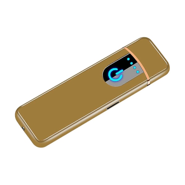 Elektrisk USB-laddning Uppladdningsbar Flamfri Tändare Skärminduktion-DF [DB] Gold