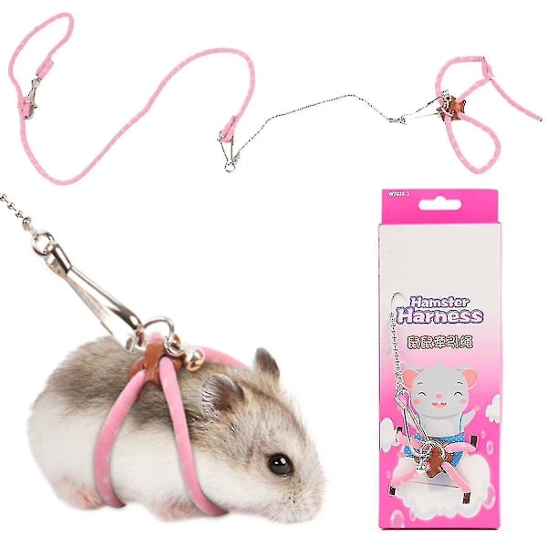 Pet Hamster Harness Small Animals Harness Rope Adjustable Small Animal Lead For Hamster - XC [db]