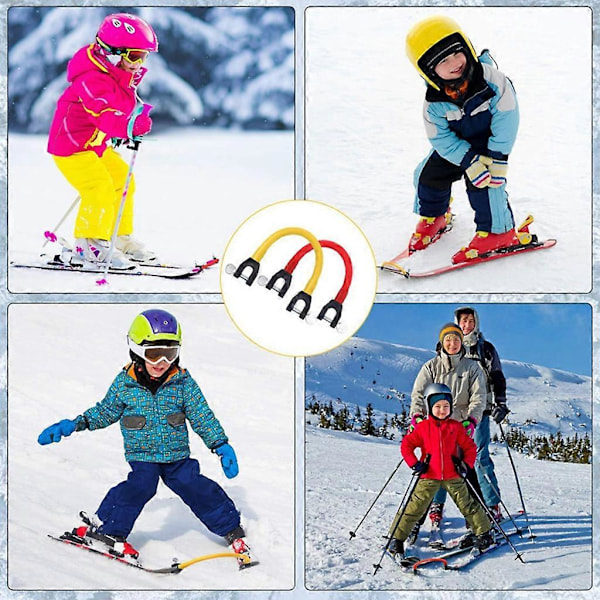 Ski Træningshjælp Bærbar Ski Tip Connector Nem Sne Ski Træningsværktøj til Børn db Dark green