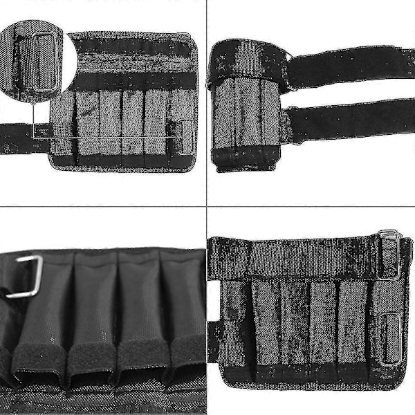 2-pack 5/10 kg Justerbara Handledsvikter Oxford Ankelvikter Träning-Bra [DB] 10kg