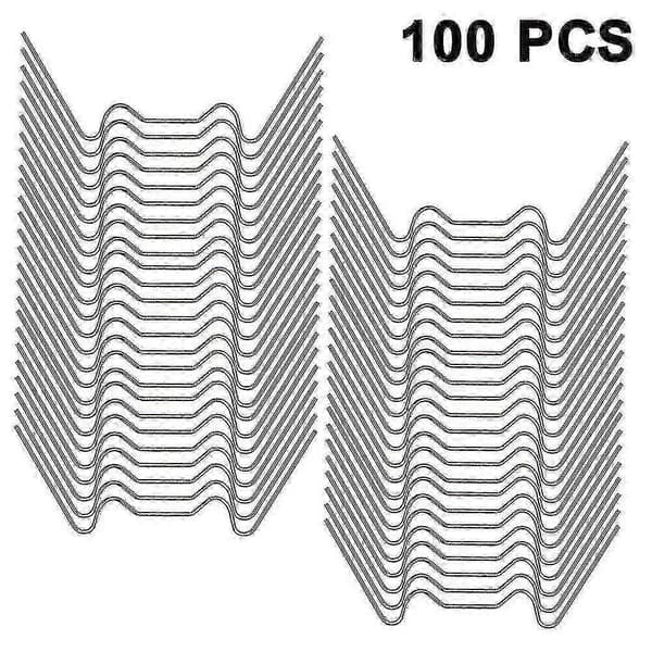 100 stk. rustfrie glassklips, W-type drivhusklips, for drivhus [DB]
