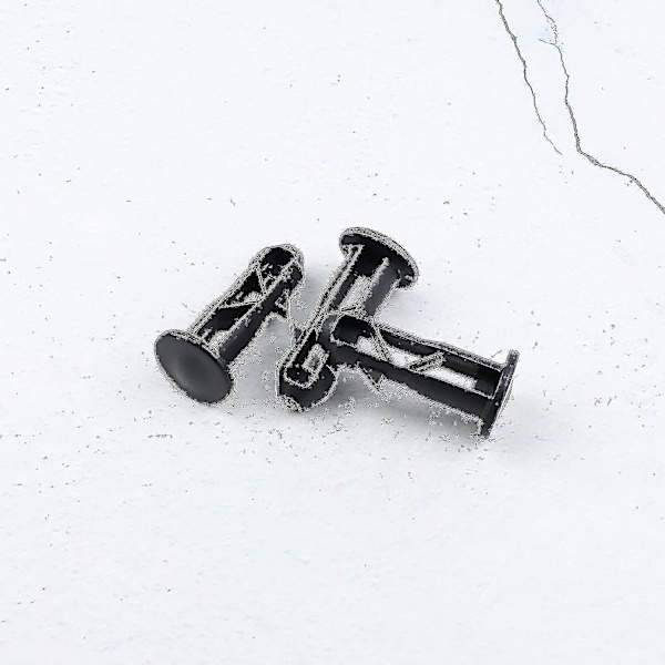 Db 3 par gångjärnsbultar gångjärnsstift för soptunnelock behållare för att passa 240/120/100/60l utomhus soptunnor, 65mm x 18mm, svart plast