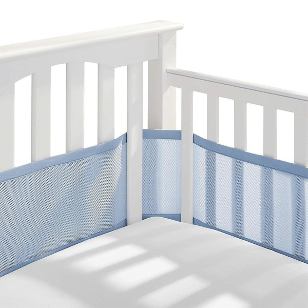 Pustende Baby Mesh Crib Liner Størrelse 340cm*160cm Blue