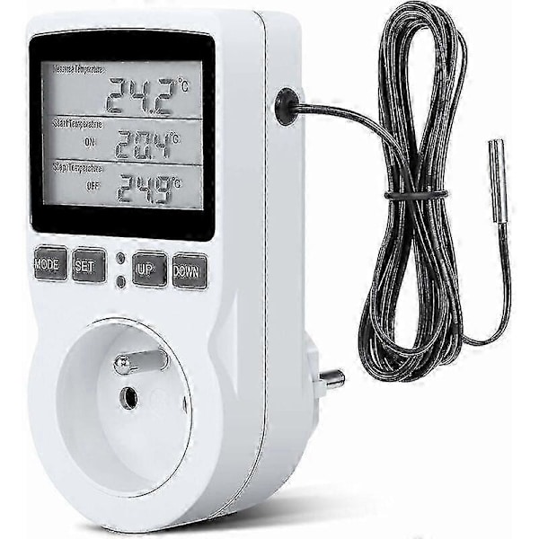Digital Timer Termostat Socket for Drivhusvifter og Varmeovner [DB]