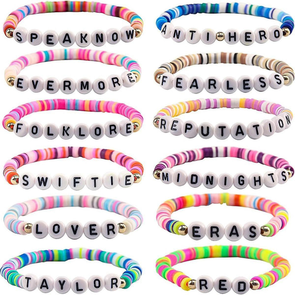 12 st 1989 Reputation vänskapsarmband Eras armband för Eras musik för Lover musikfans för Swiftie fans